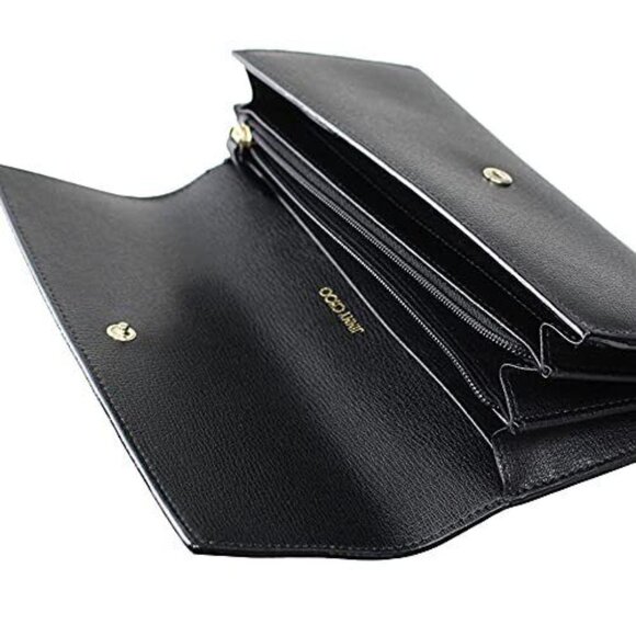 NWT Jimmy Choo JC CONTINENTAL CALFSKIN MARTINA CONTINENTAL WALLET IN BLA… - Picture 3 of 5